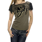 2010s Miss Sixty Fringe Logo T-Shirt (S)