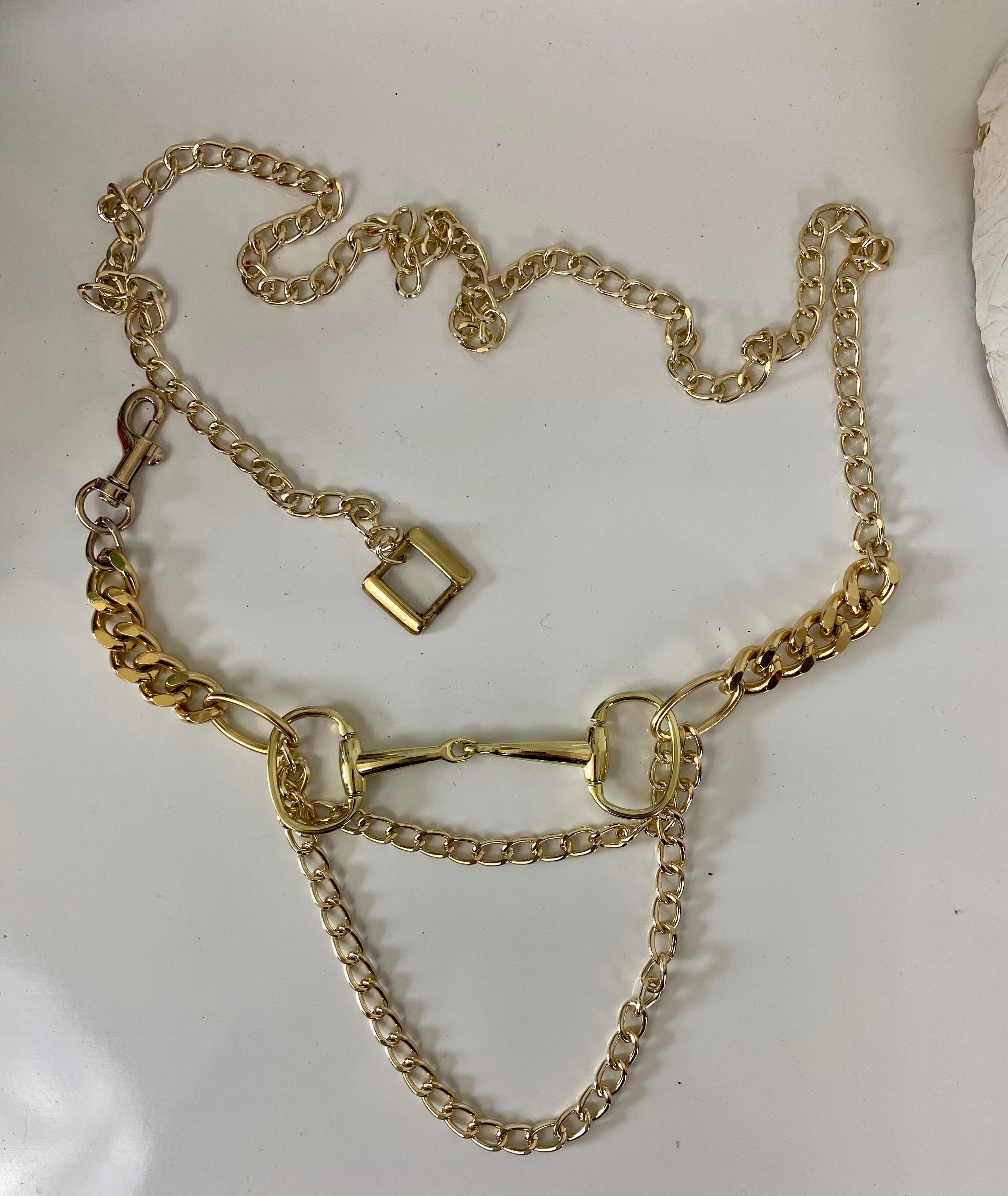 Gold chain belt
