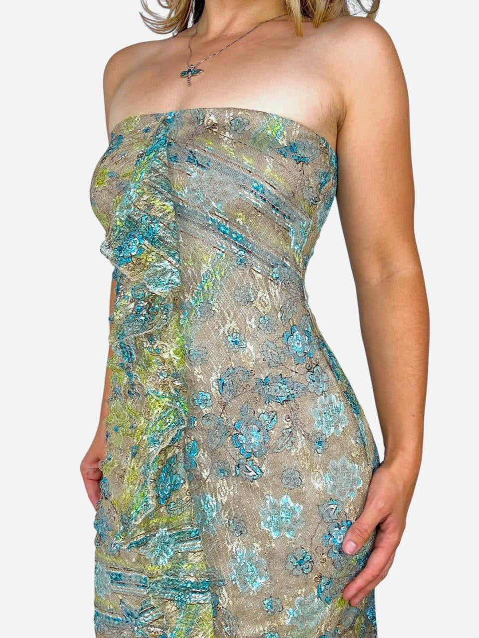 Y2K Fairy Lace Midi Dress Made in Spain (S/M)