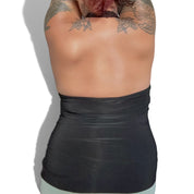 Y2K embellished halter top (L)