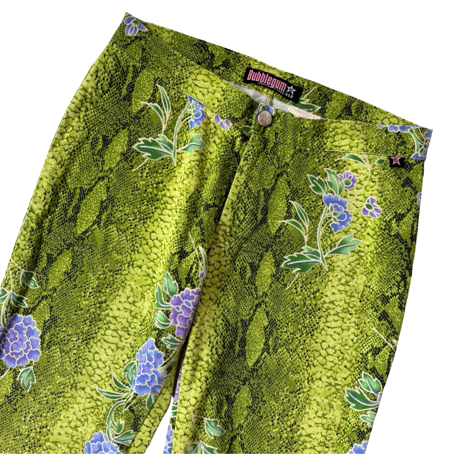 Y2K Snakeskin Print Pants (S)
