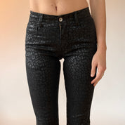 Y2K Low Rise Leopard Flares (XXS)