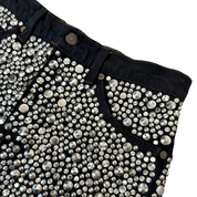 Michael Morrison Studded Denim Shorts (XS)