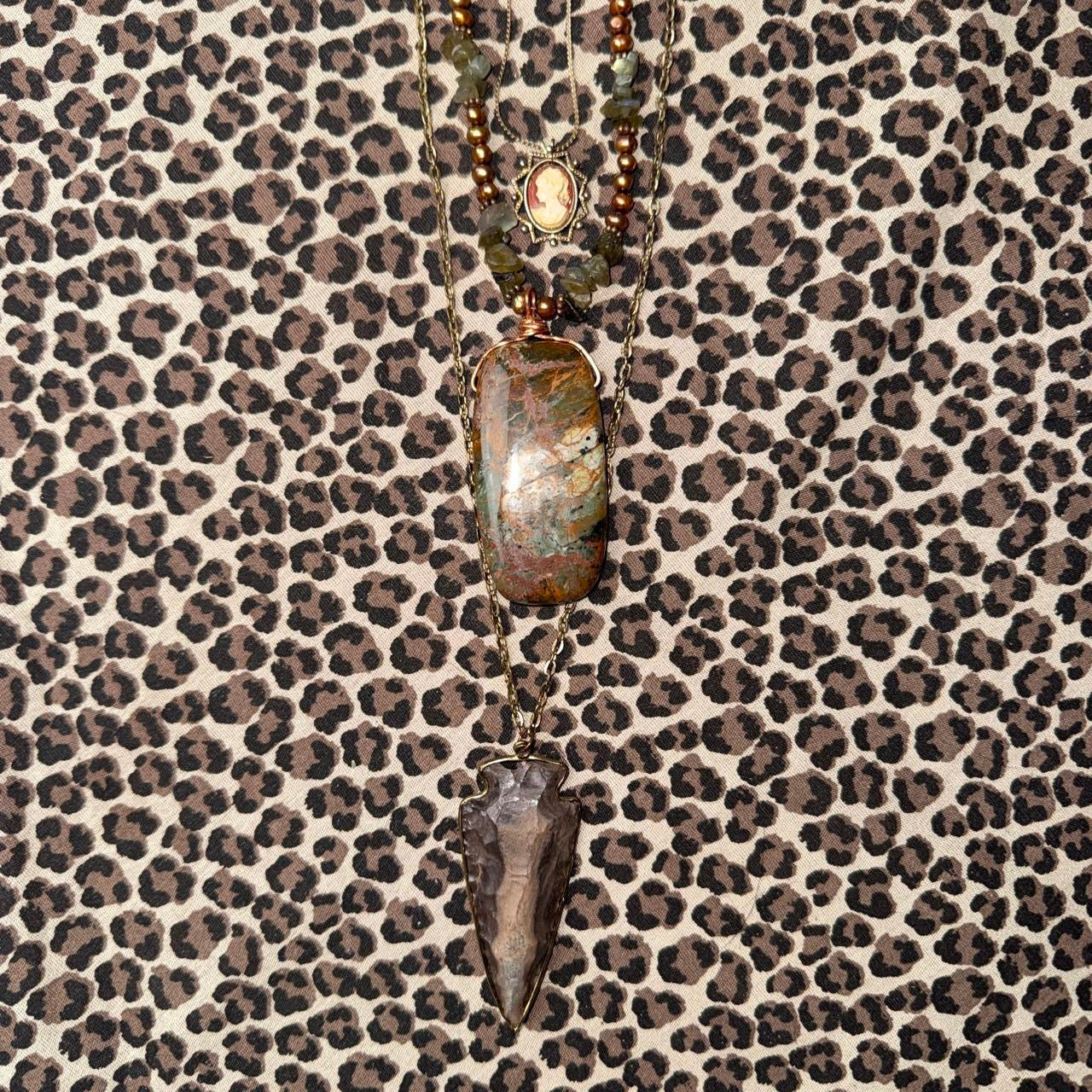 Multi-Layered Solar Punk Necklace Stack