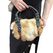 Vintage Real Fur Boho Mini Shoulder Bag