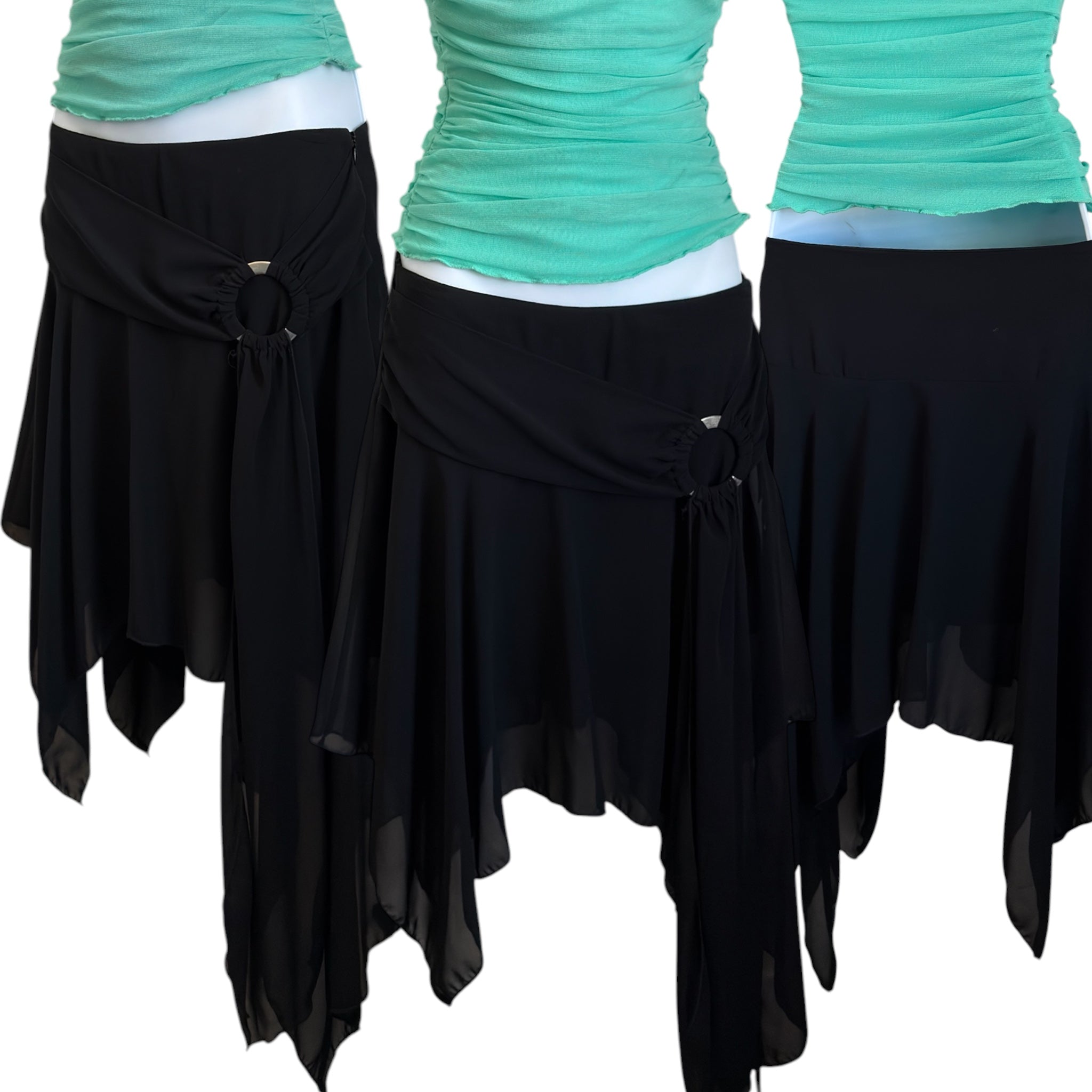 Y2K handkerchief belted skirt (XS/S)