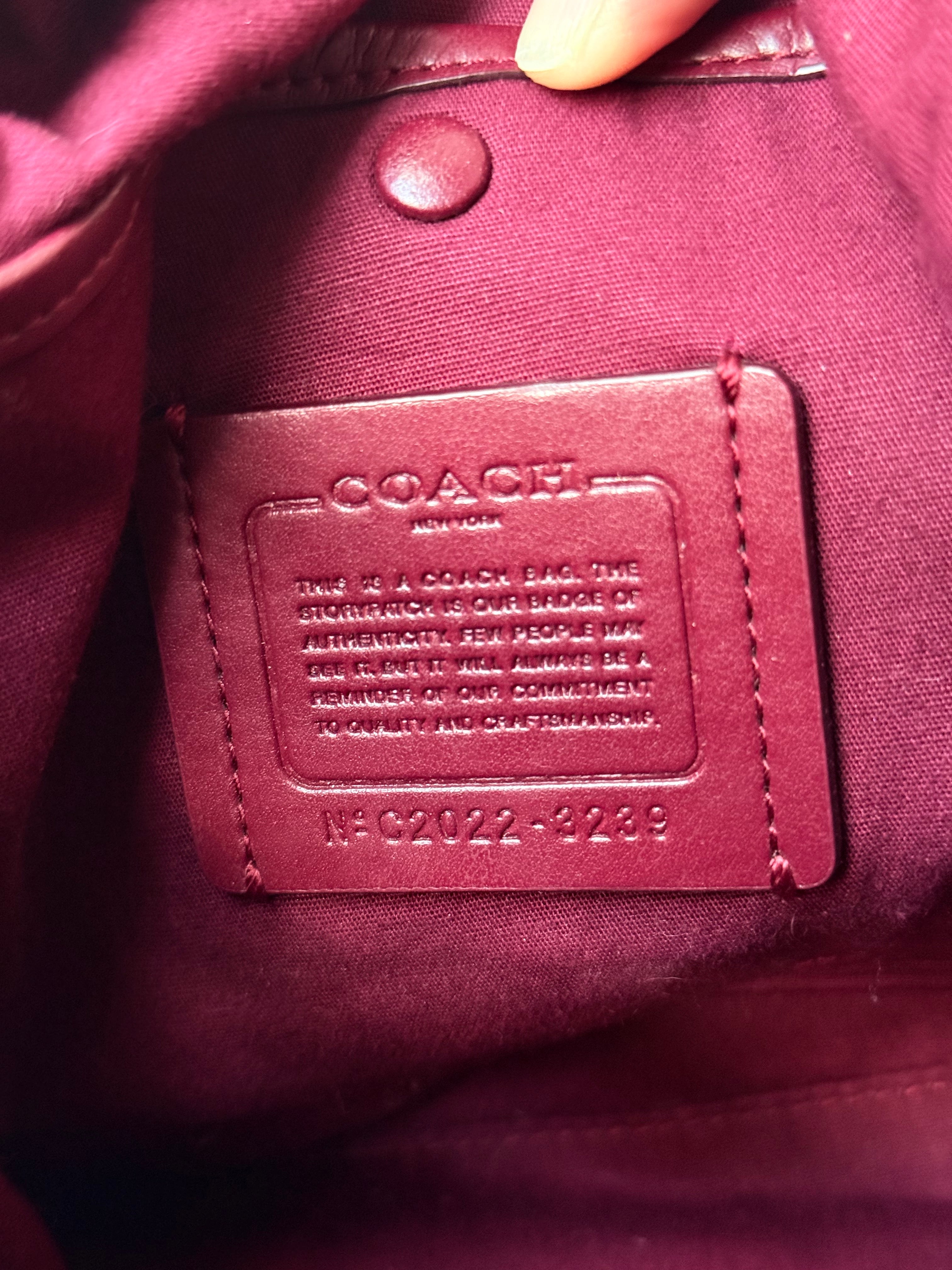 Coach signature chambray cargo shoulder bag
