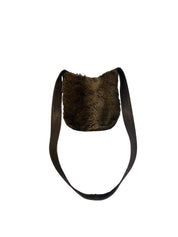 Vintage 90s Faux Fur Leather Over the Shoulder Bag