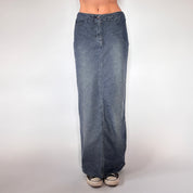 90s Denim Maxi Skirt (XS)