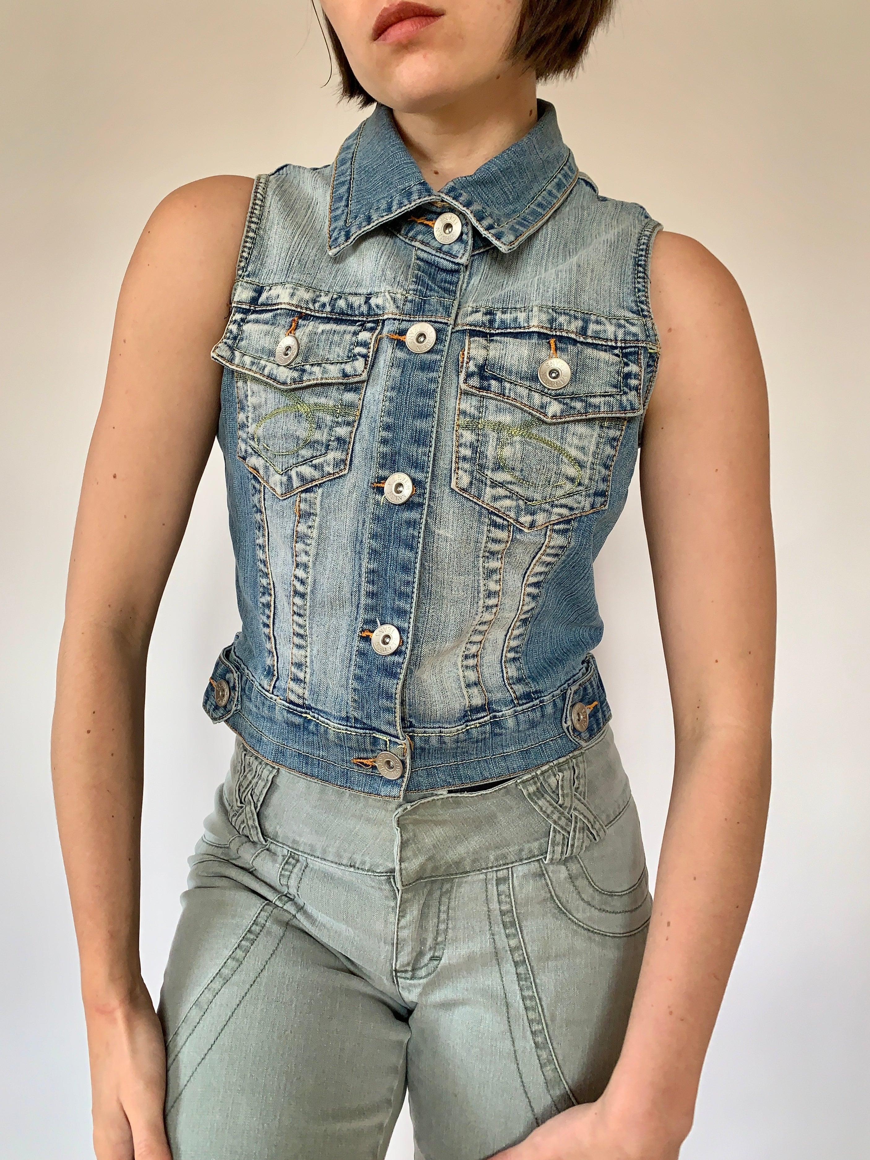 Y2K Denim Vest (S/M)