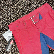Diesel Deadstock Belted Color Block Capris (S)