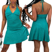 2000s Slinky Teal Midi Dress (S/M)