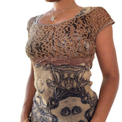 Vintage Italian Lace Mesh Top (S/M)