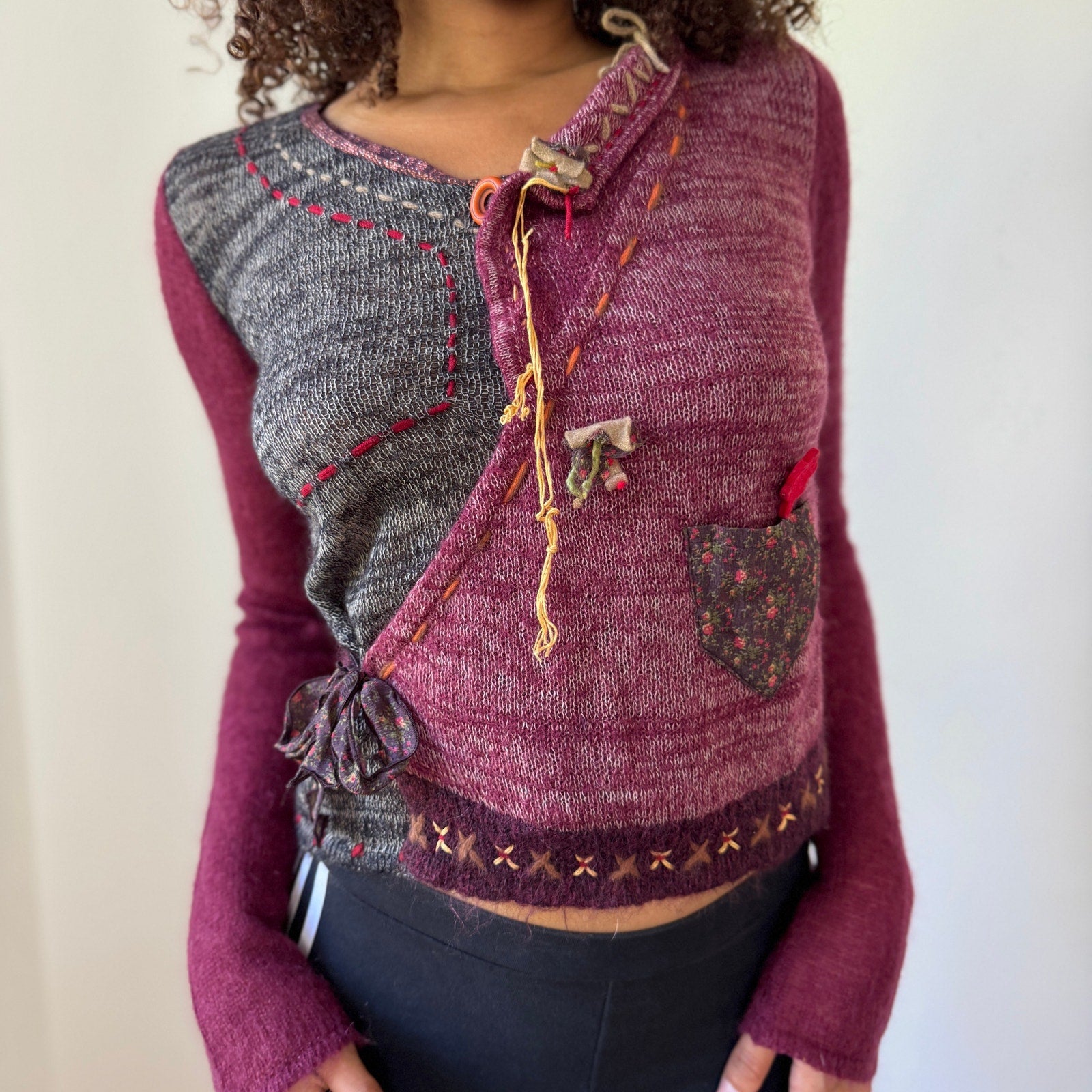 Italian Vintage Mohair Wool Cardigan (S)