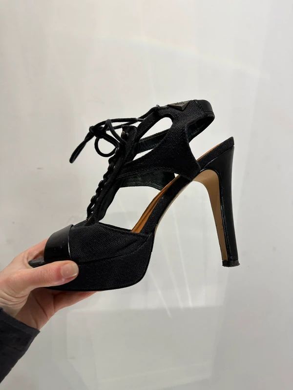 Vintage Diesel Lace up Open Toe Strap Stiletto Heels (US 8)