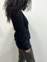 Vintage Armani Black Military Jacket (S)