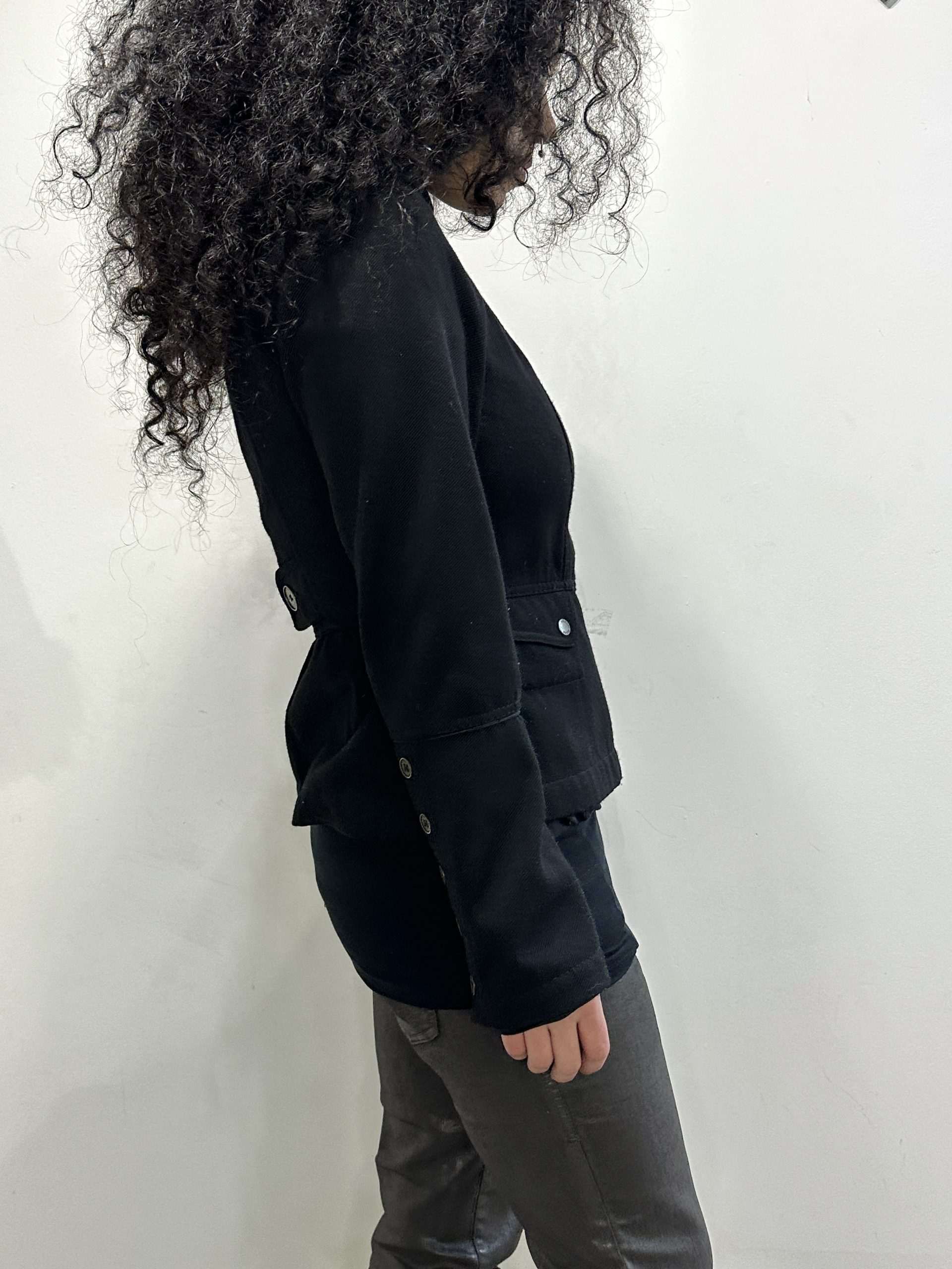 Vintage Armani Black Military Jacket (S)