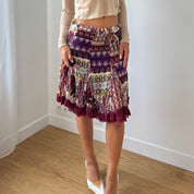 Vintage Mesh Patchwork Skirt (S)