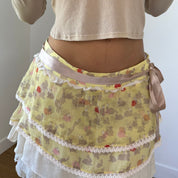 Vintage Butter Yellow Silk Skirt (S)