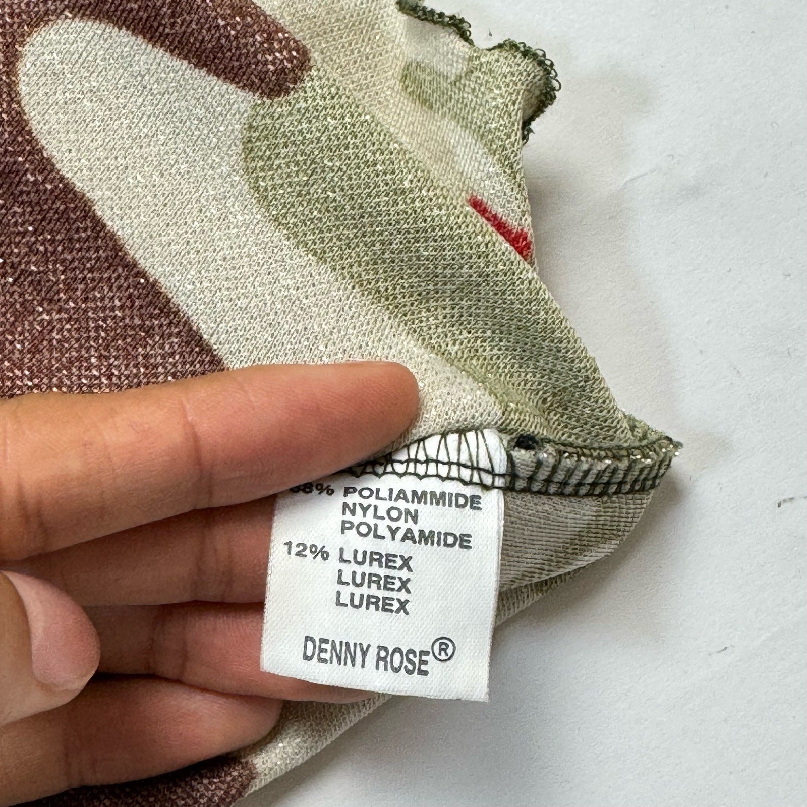 Italian designer camo sleeveless turtleneck (S)