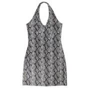 Grey Snakeskin Mini Dress (S)