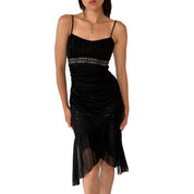 Y2K Mesh Sequin Dress (XS/S)