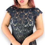 Noir Lace Babydoll Dress (M)
