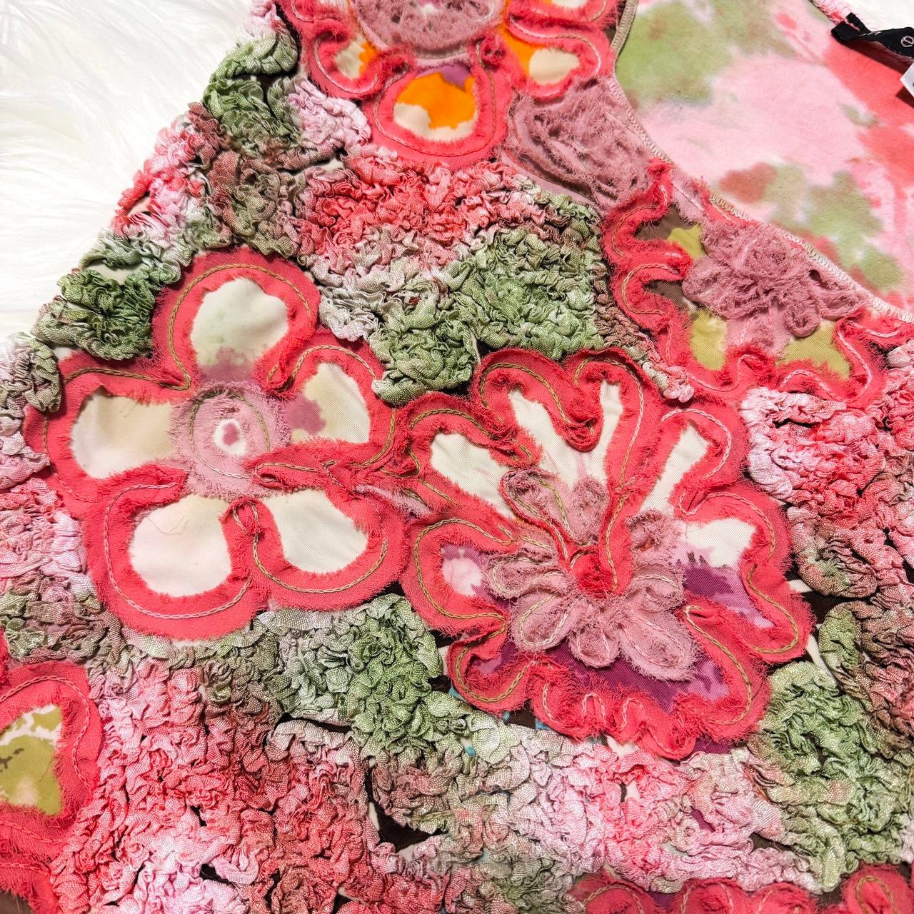 2000s Floral Textured Cami (S)