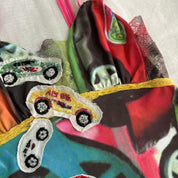 Vintage Italian Car Print Dress (S)