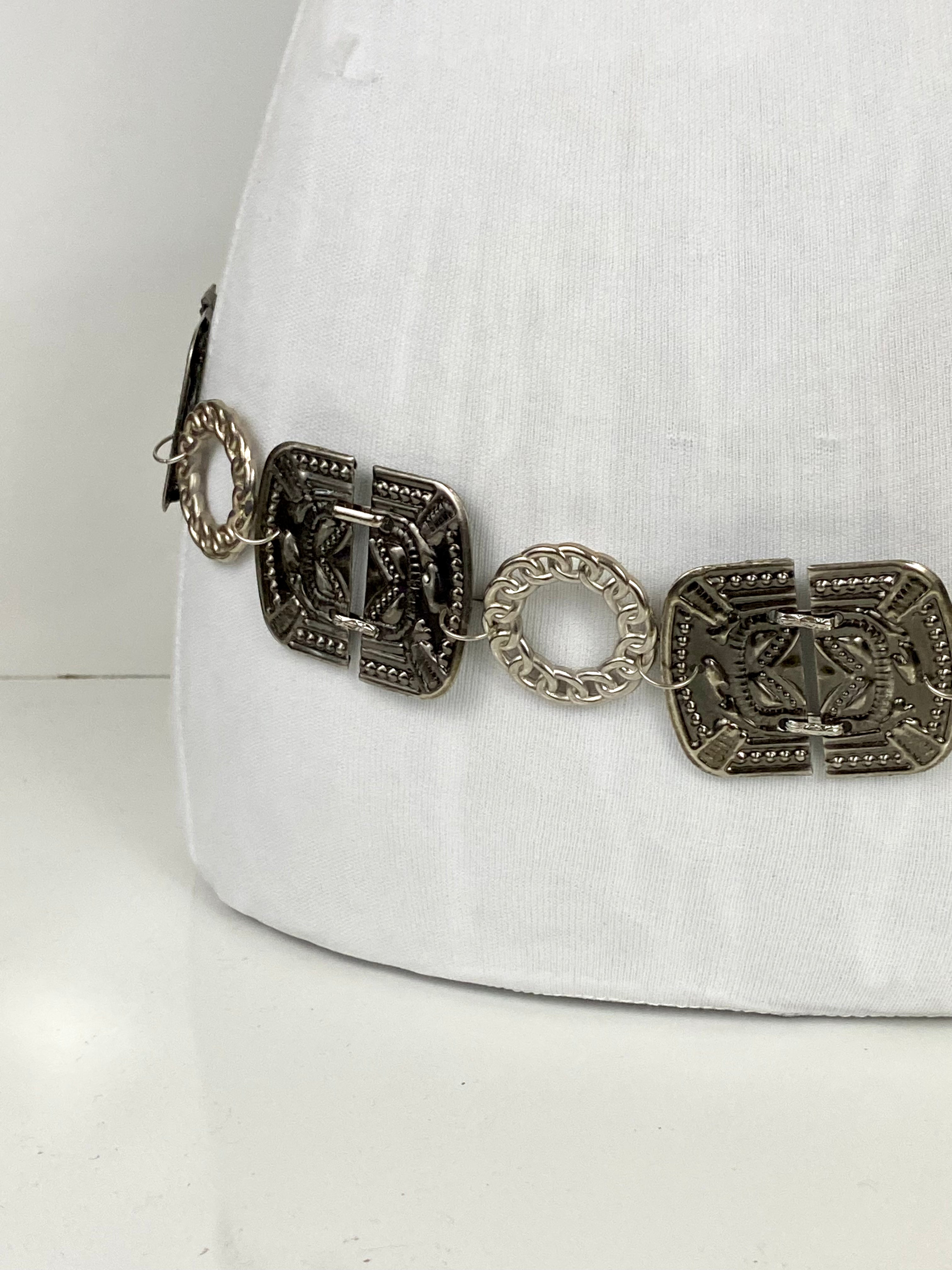 Dark silver belt