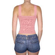 Y2K BEBE Pink Silk Tank Top (XS)