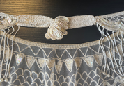 Vintage beaded Shawl with Rose Pattern