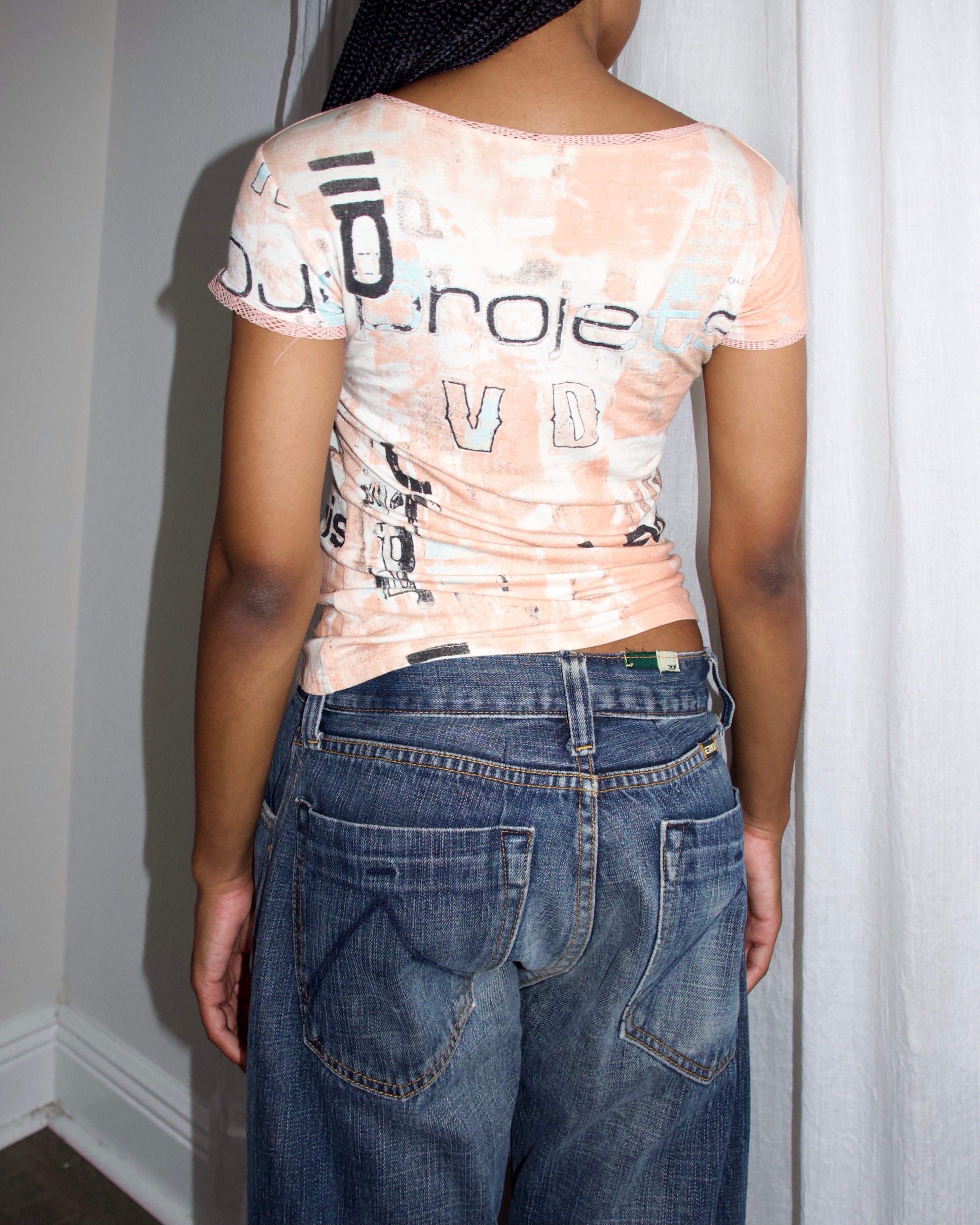 Y2K Save the Queen Mixed Media Top (S-M)