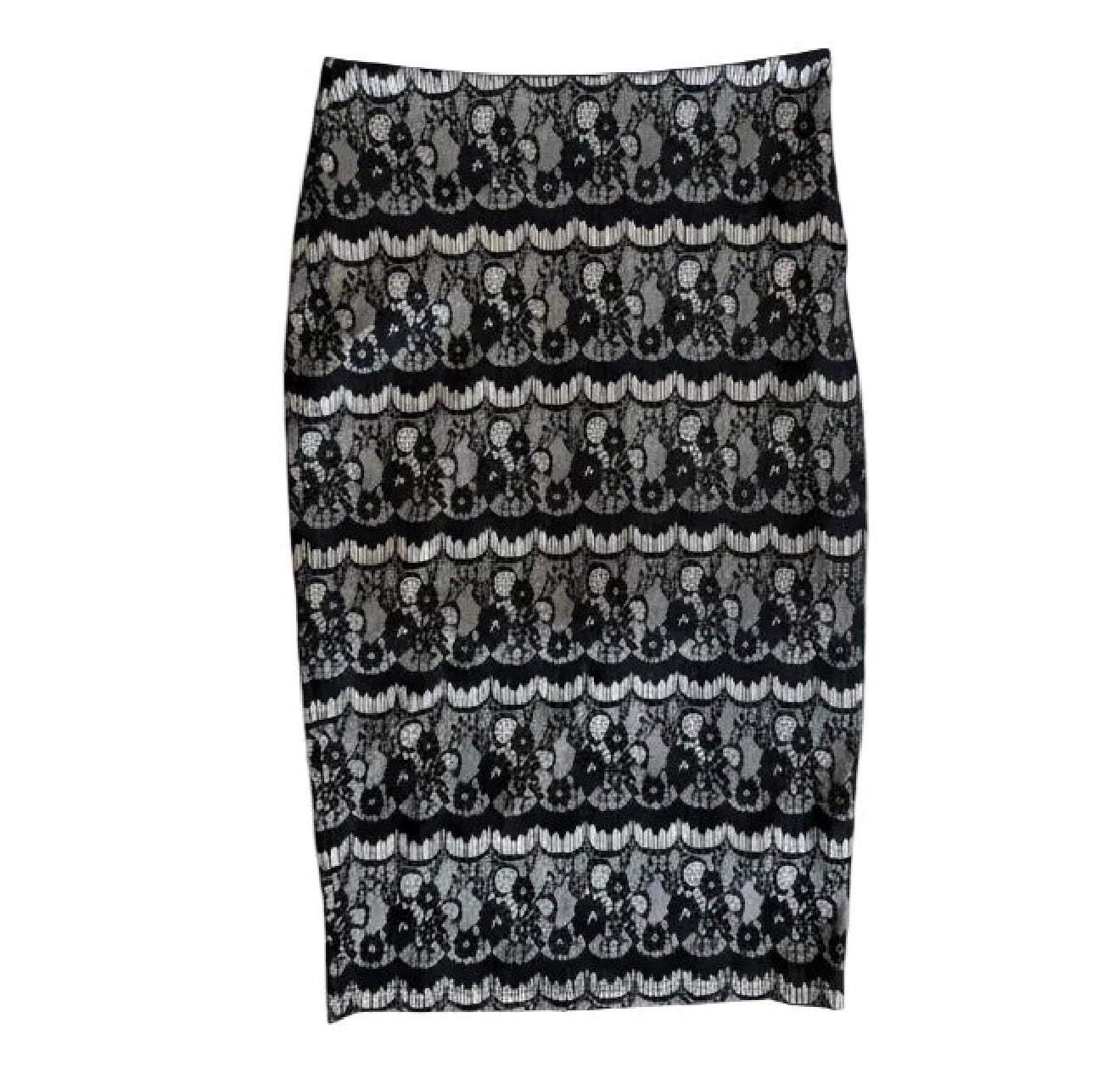 Renee C. Lace Midi Skirt (M)