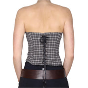 Y2K Plaid Strapless Corset (S/M)