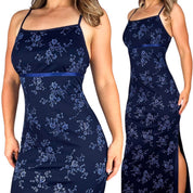 90s Floral Mesh Maxi Dress (S/M)