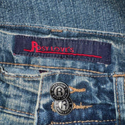 Y2K Embellished Low Rise Flare Jeans (S)