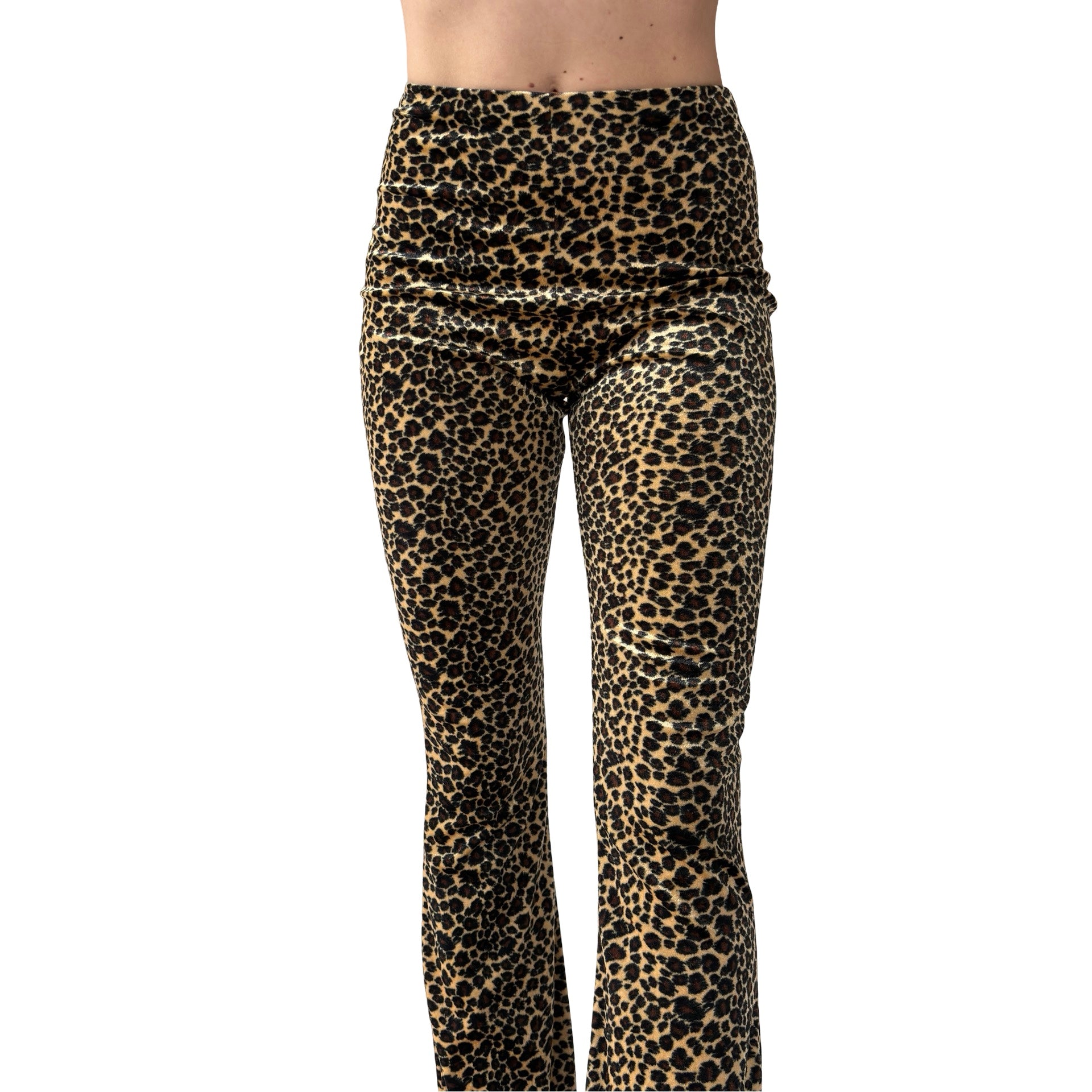 90s Leopard Velvet Two-Piece Set (S)