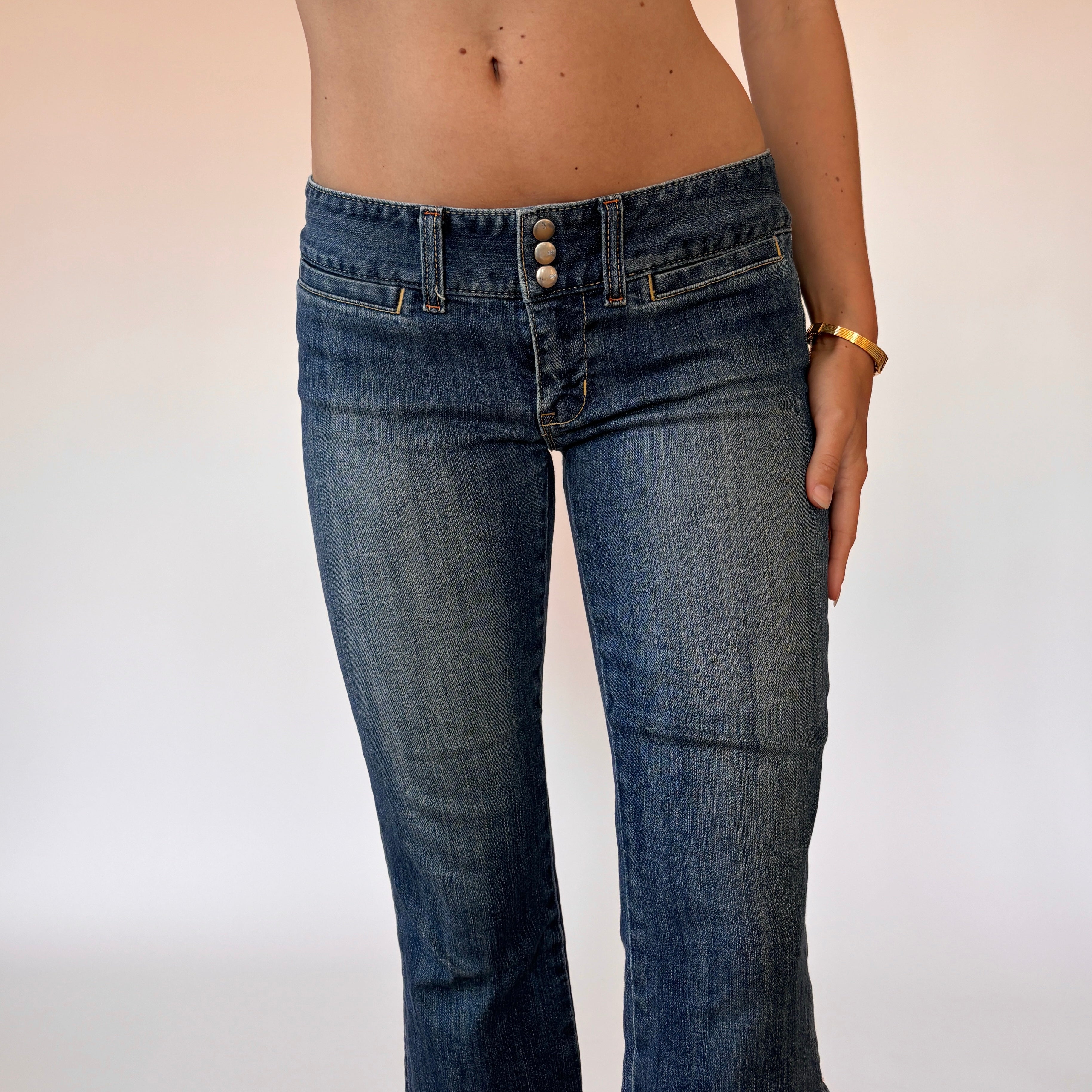 Y2K Low Rise Denim Capris (S)