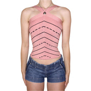 Y2K BEBE Pink Silk Tank Top (XS)