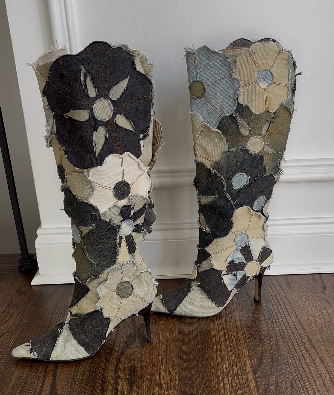 Miss Sixty Denim Patchwork Boots (6)