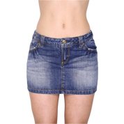 Y2K Low Rise Denim Mini Skirt (S/M)