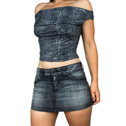 Guess Y2K Denim Mini Skirt (S)