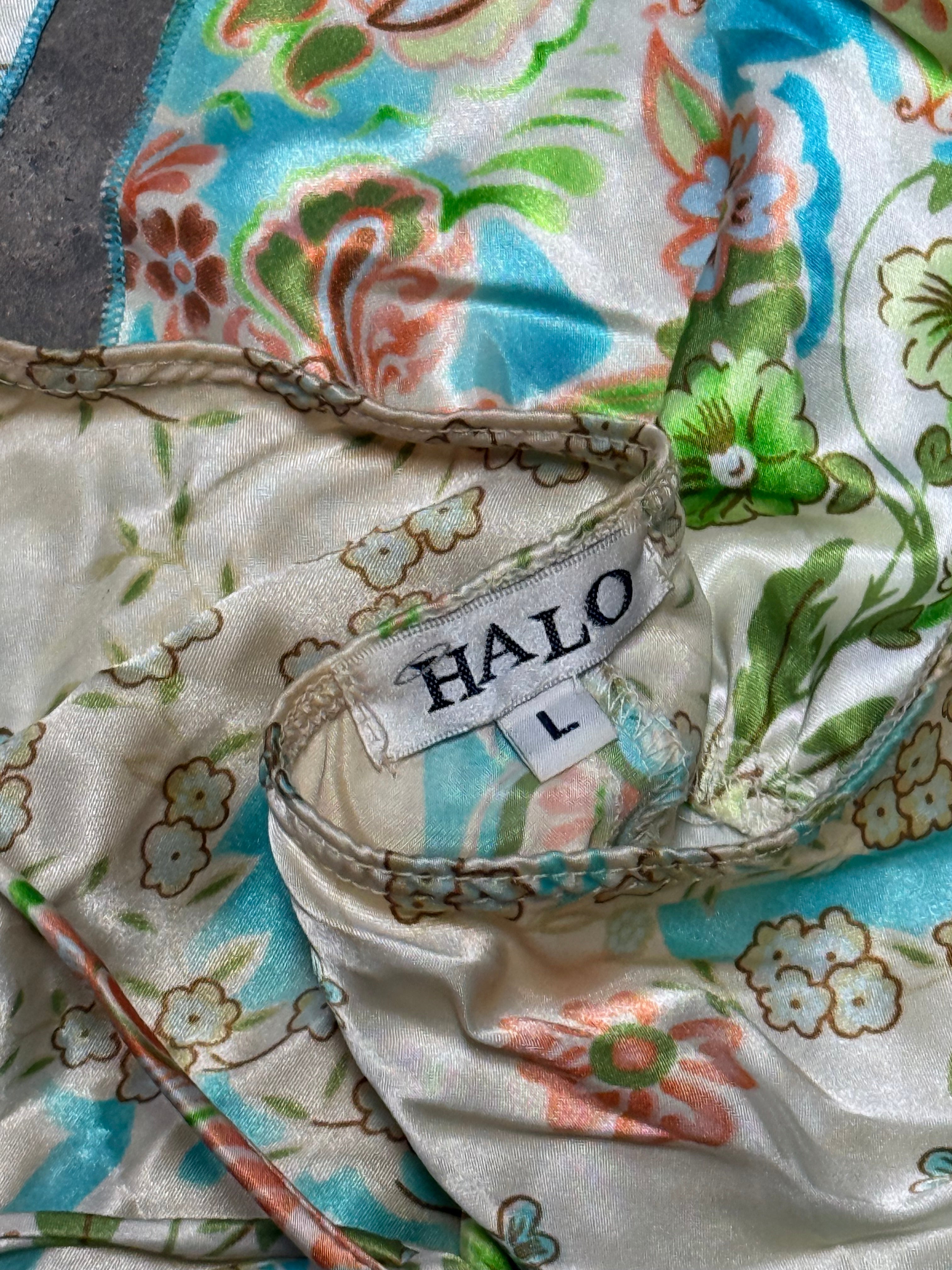 Y2K floral babydoll halter top (M)