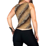 90s Slinky Snake Print Top (M)