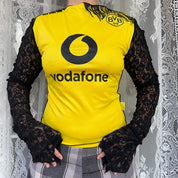 BVB Dortmund Jersey Lace Elongated Sleeve Top (S-2XL)