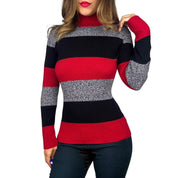 00s Striped Turtleneck Sweater (M)