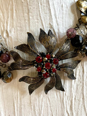 Chunky flower choker
