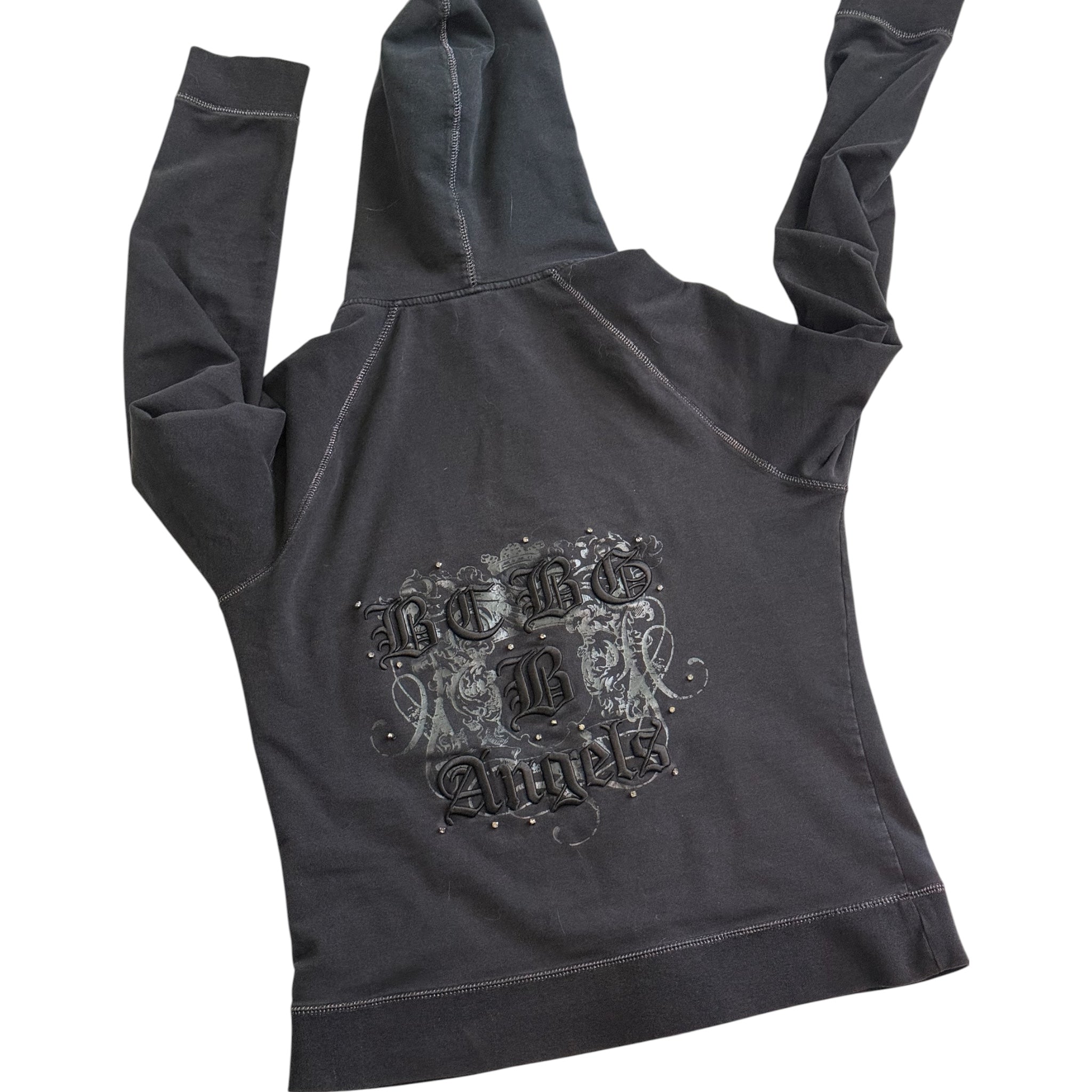 BCBG ANGELS zip up grunge hoodie (L)