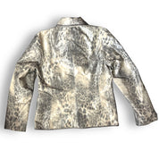 Y2k Glossy Cheetah Print Jacket (L)